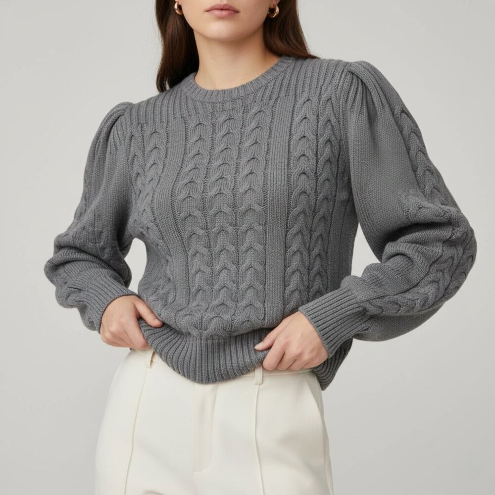 Lauren Ralph Lauren Womens XL Chunky Cable Crew Neck Sweater